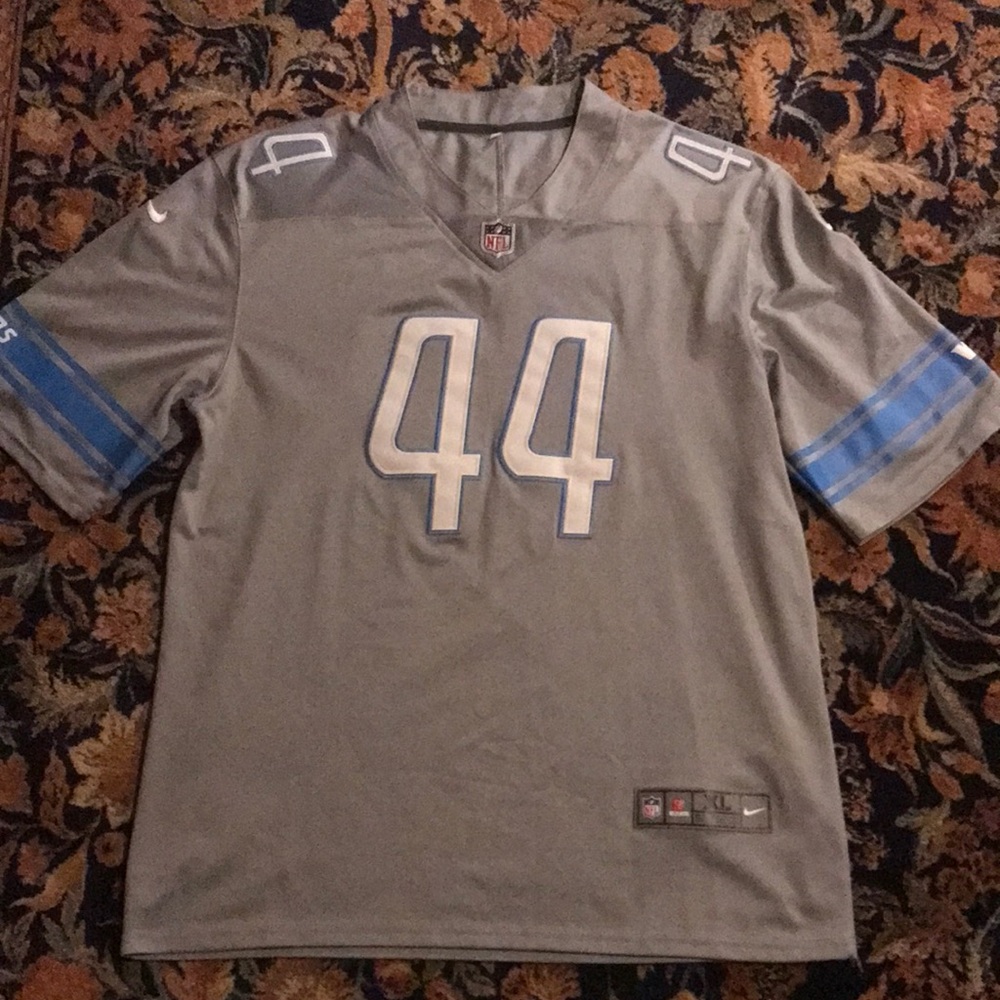 Nike Men's Gray and Blue Jersey